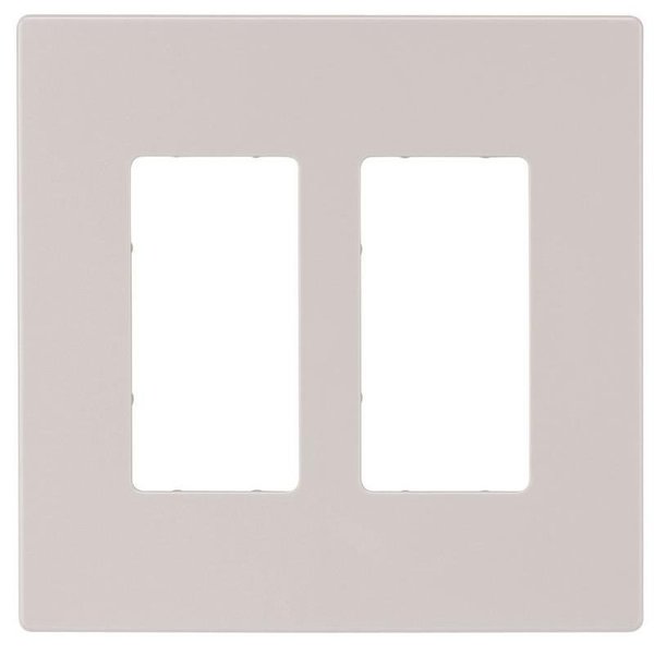 Eaton Wiring Devices PJ Wallplate, 487 in L, 494 in W, 2 Gang, Polycarbonate, White, HighGloss PJS262W